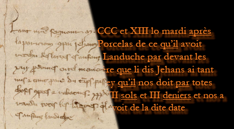 Transcription et traduction de documents anciens - français difficile